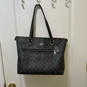 Coach Dark Gray Signature Tote